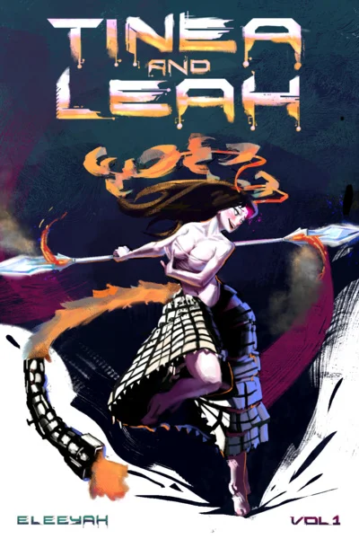 Background cover of Tinea and Leah [Cyberpunk, Alien Incursions, Murder and Mayhem, Sapphic Romance (WLW)]