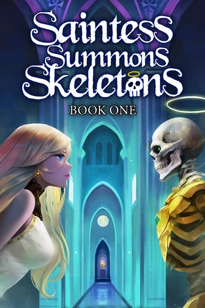 Background cover of Saintess Summons Skeletons