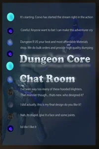 Background cover of Dungeon Core Chat Room.