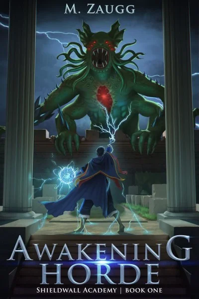 Background cover of Awakening Horde: Shieldwall Academy LitRPG Series