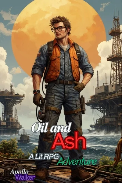 Background cover of Oil and Ash (A LitRpg, Card-Deck, Apocalypse Adventure)