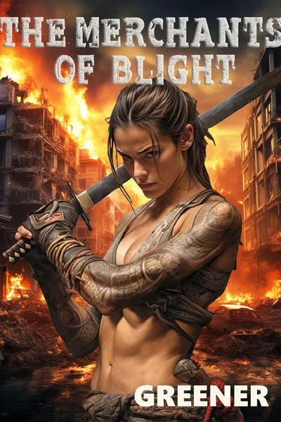 Background cover of The Merchants of Blight [Apocalyptic LitRPG Series]