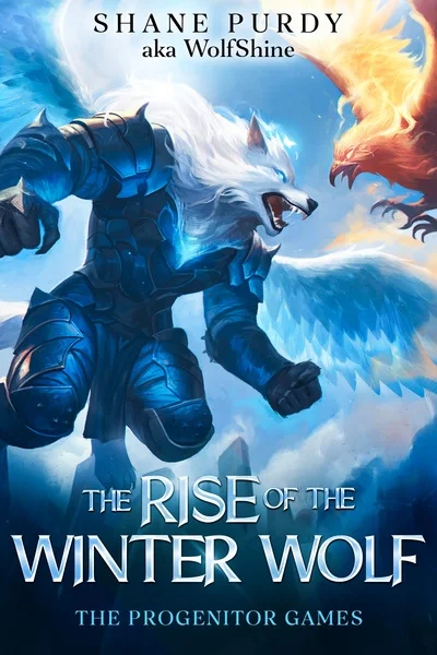 Background cover of The Rise of the Winter Wolf: A Livestreamed Dungeon Crawl LitRPG